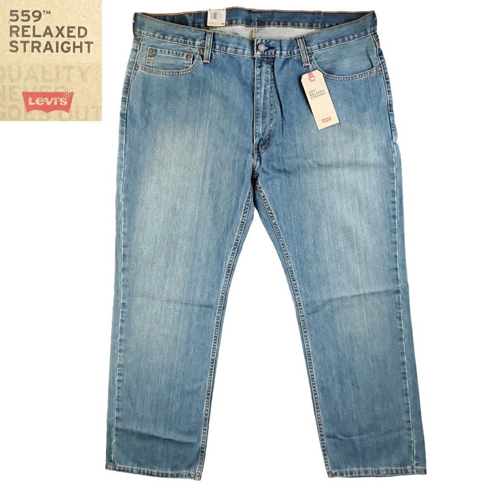 Levi's 559 Relaxed Straight Jeans 100% Cotton Medium Wash Men's 42x30 NWT